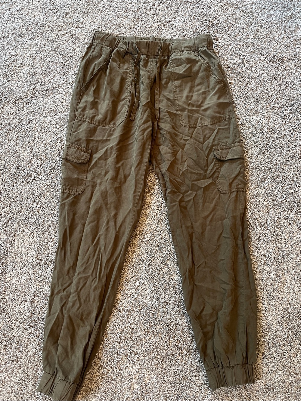 Thread & Supply Olive Green Cargo Jogger Pants